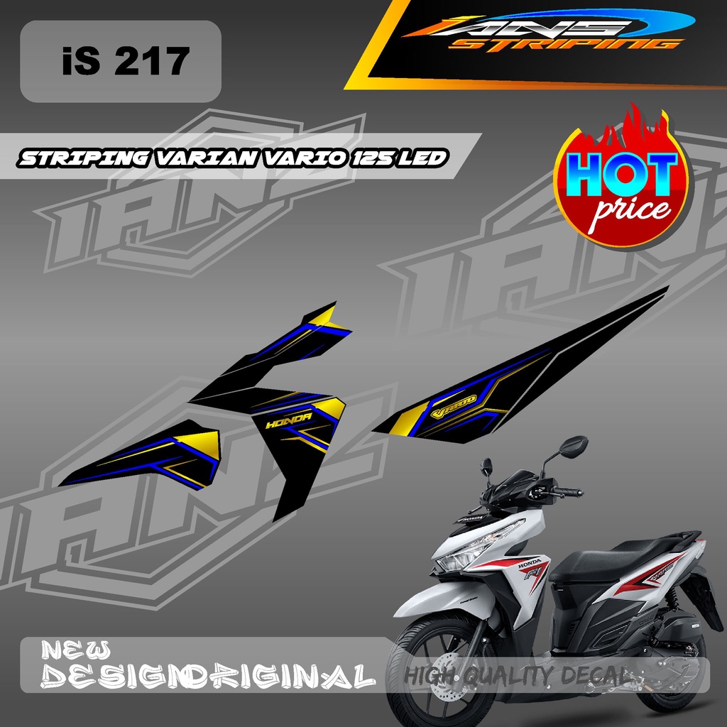 STIKER VARIO 125 LED BODY SEMI FULL / STRIPING HONDA VARIO 125 LED CUSTOM GOLD VARIAN / STIKER KERETA VARIO 125 LED IS 217