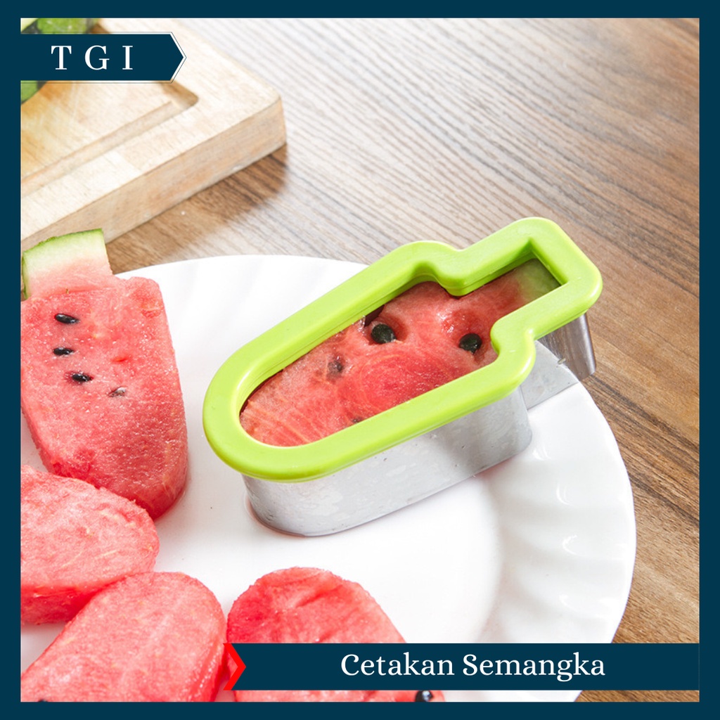 TGI - CETAKAN SEMANGKA BENTUK ES KRIM / CETAKAN PEMOTONG SEMANGKA MELON / CETAKAN BUAH SEMANGKA KUE MULTIFUNGSI