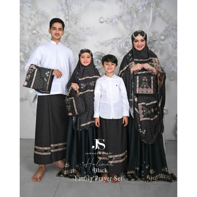 mukena couple ottoman series raya family prayer set jawhara syari