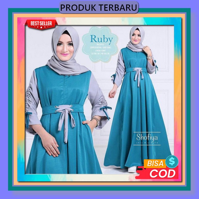 Gamis Polos Hanum Dress Dress Busui Dress Korea Wanita / Dress Kekinian Model Korean Terbaru (Sabina