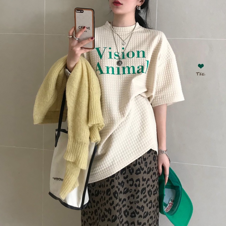 Kaos wanita Kaos oversize putih retro wanita korean style atasan baju wanita kekinian