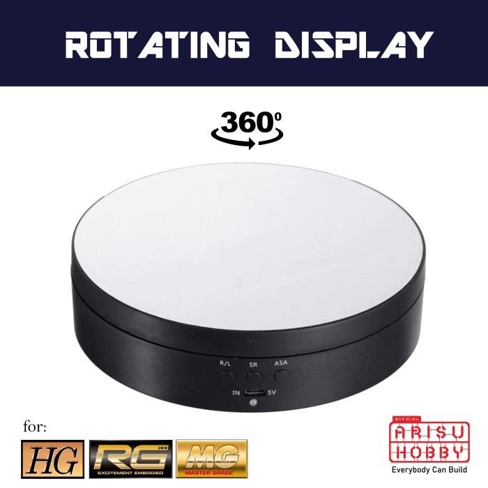 Terlaris Turntable Rotating Display Stand Base Putar 360 Gundam Gunpla 3 Speed