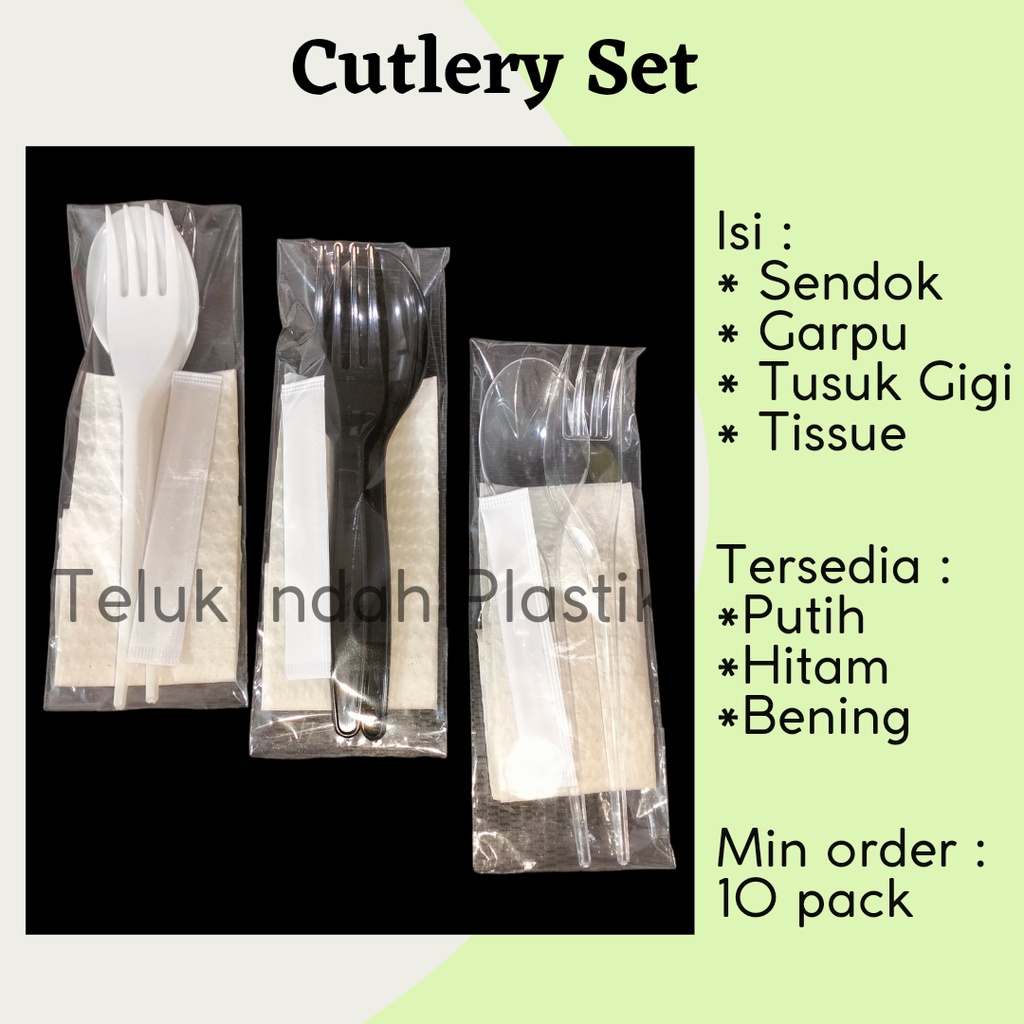 SET SENDOK GARPU PLASTIK / SENDOK SET HYGIENE LENGKAP