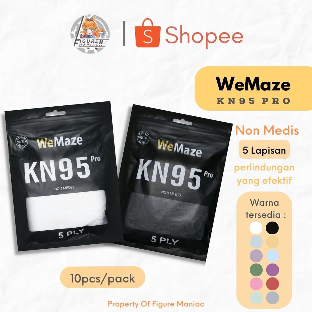 Figure Maniac - Masker KN95 KNPRO WeMask 1 Pack isi 10 Pcs Premium Masker New Original Wemaze