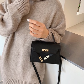 Mini Minimalist Flap Square Bag Turn Lock Square Bag Crossbody Bag Handbag 10020