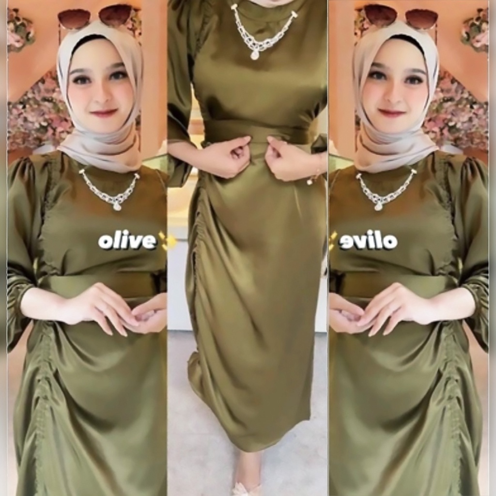 MAXY KIMBERLI SILK FASHION PAKAIAN WANITA DRESS GAMIS MAXI BAHAN VELVET MS