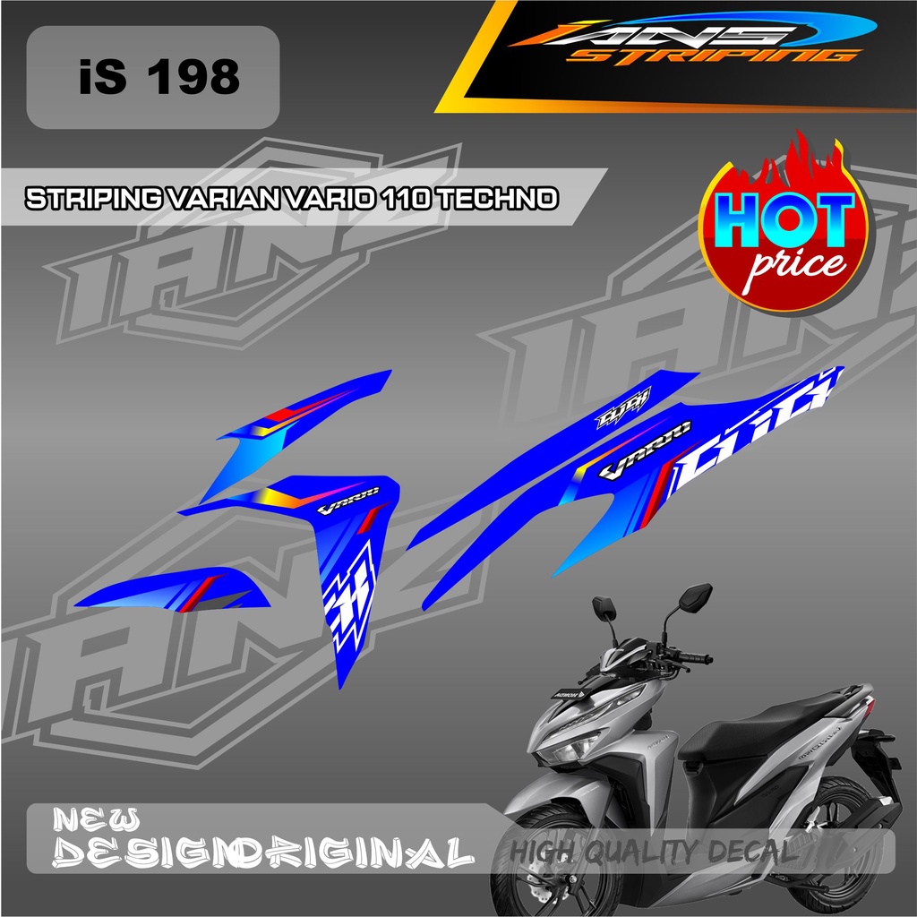 TERBARU STRIPING DECAL VARIO TECHNO SIMPEL  / STIKER LIST HONDA VARIO TECHNO 110 OLD CUSTOM VARIAN  / DECAL KERETA VARIO SEMI FULL BODY  IS198