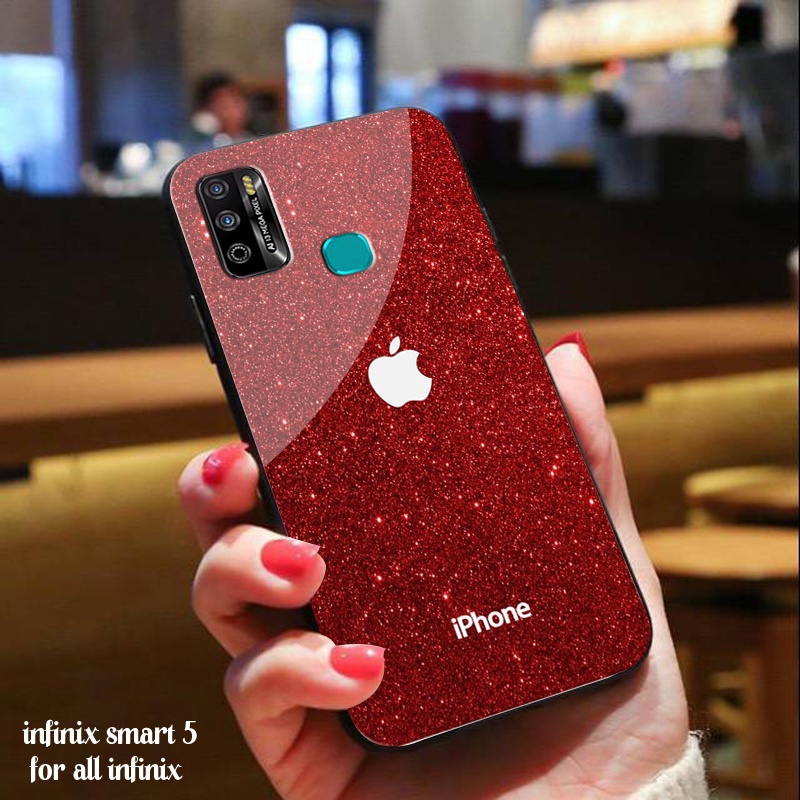 Legend Store - Softcase Glass Kaca  Infinix Smart 5 - Casing Hp For All Infinix - LS08 - Pelindung H