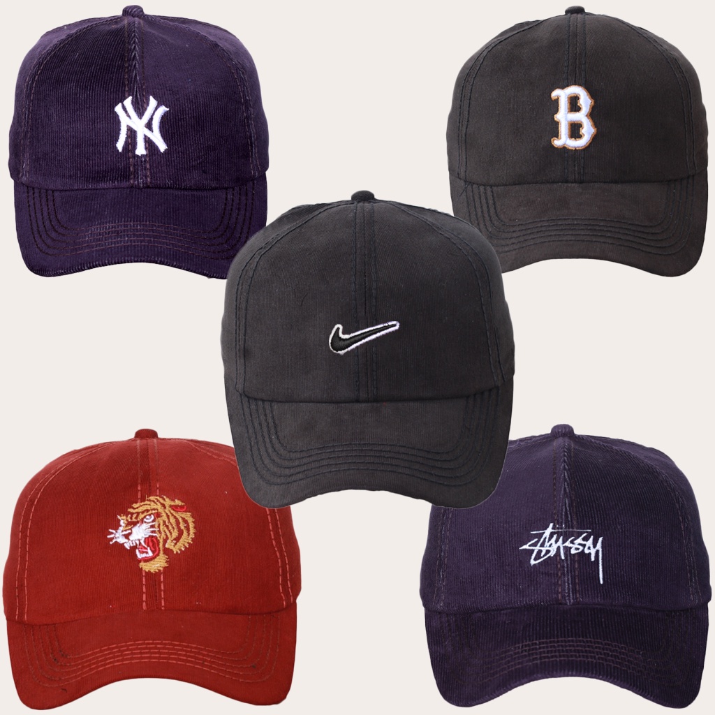 TOPI CORDUROY BASEBALL CAPS BORIDR