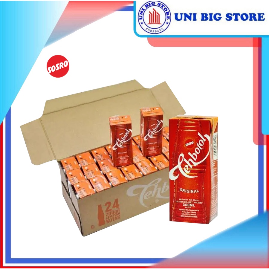 

Teh Botol Sosro Kotak Original Melati 200 ml x 24 pcs DUS Jasmine Tea