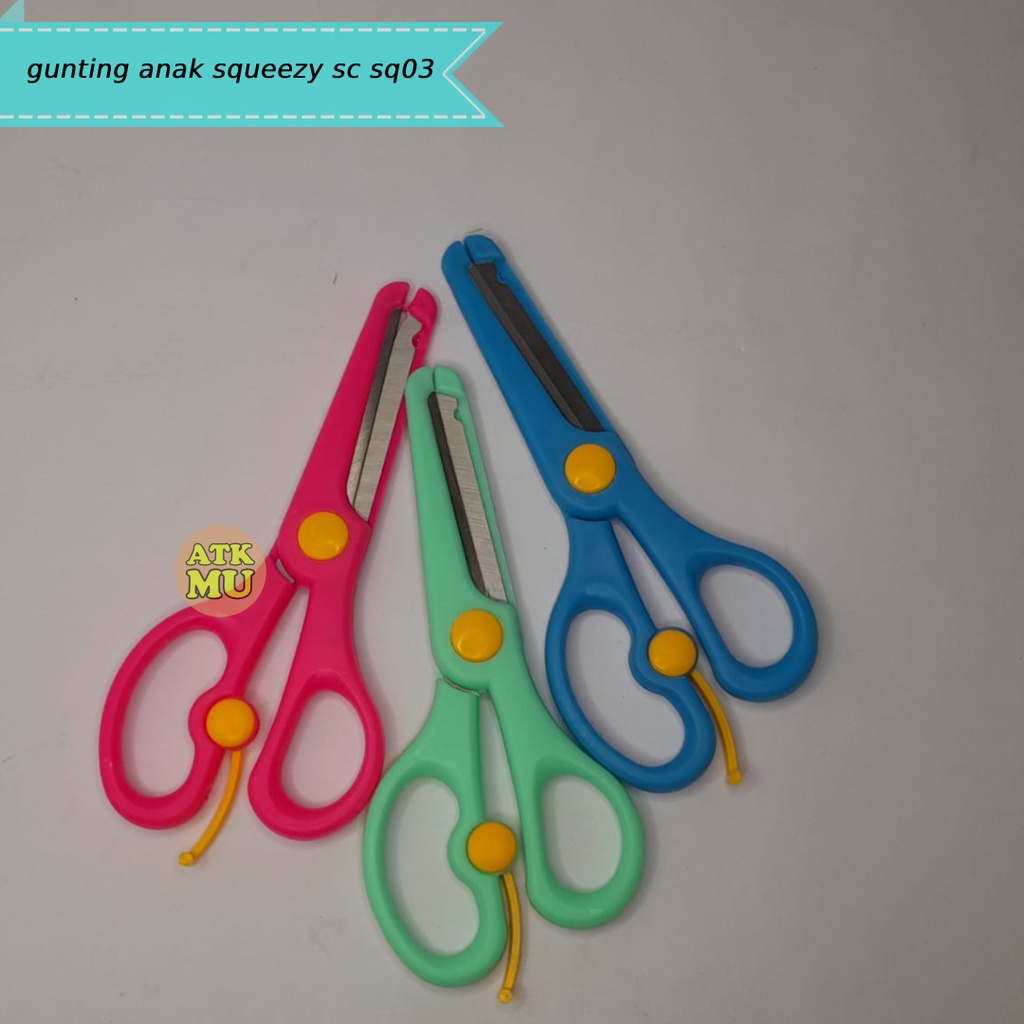 

gunting anak squeezy / gunting warna warni / gunting anak SC SQ03