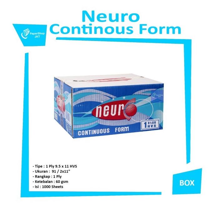 

Continous Form 91/2 X 11 1 Ply ( K1 Neuro ) Hvs / Kertas Komputer