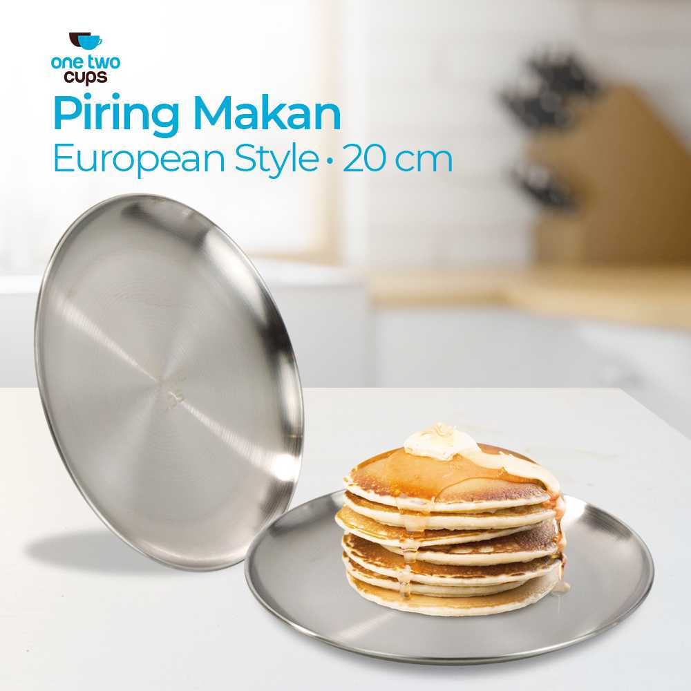 (BISA COD) FTIHSHP  Piring Makan European Style Stainless Steel - SNTP0016