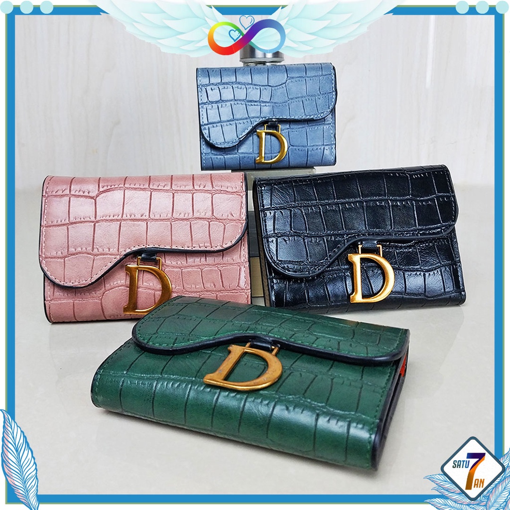 Dompet Lipat Wanita Mini Kecil Korean Fashion Style Dompet Cewek Import Kasual Women Wallet PU Satu7an D63