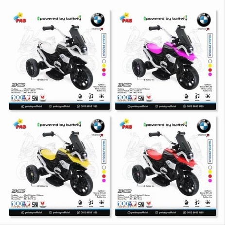 MAINAN MOTOR AKI PMB M-888 SERI BMW - MOTORAN SEPEDA BATERAI ANAK LAKI TERLARIS