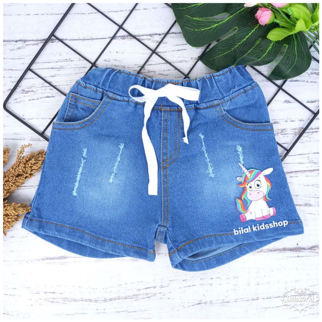 STELAN HOTPANTS ANAK / ONESET ANAK / STELAN MOTIF UNICORN ( HARGA SATUAN )