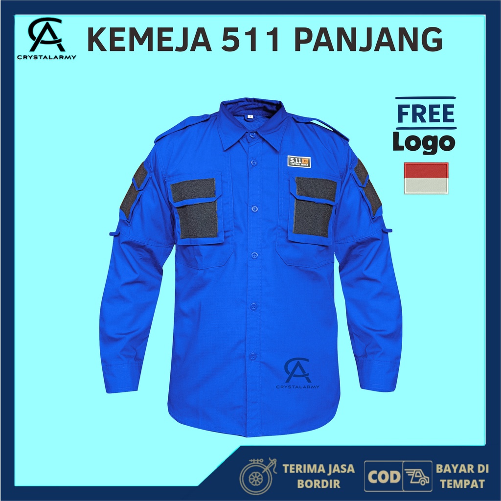 Kemeja Tactical Lengan Panjang / Baju Kerja Pria