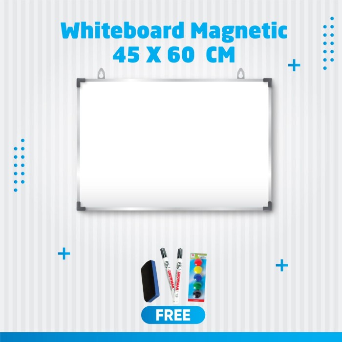

Whiteboard / Papan tulis magnetic uk 45x60cm