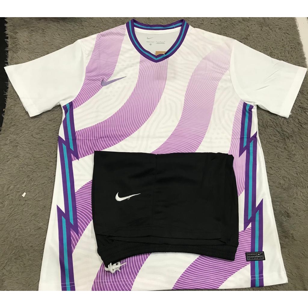 SETELAN BAJU FUTSAL SEPAK BOLA GARIS UNGGU GRADE ORI IMPORT