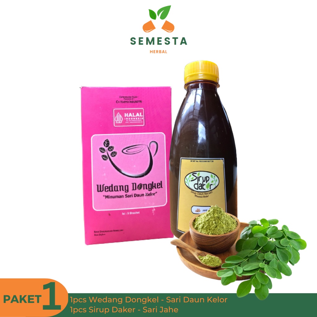 

[Paket Bundling] Wedang Dongkel Sari Daun Kelor - Sirup Daker Minuman Herbal Jahe