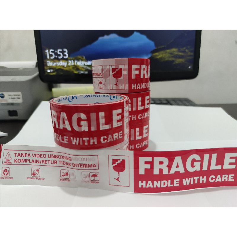 Fragile merah putih unboxing-Wajib unboxing video-Lakban unboxing 50YARD