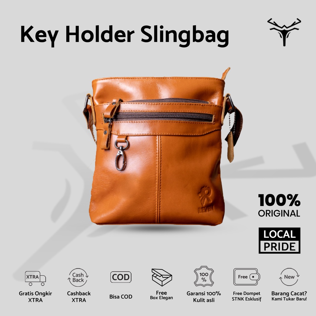 Tas Kulit | Key Holder | Leather | Leather Bag | Tas | Bag | Slingbag | Slingbag Pria | Tas Selempan