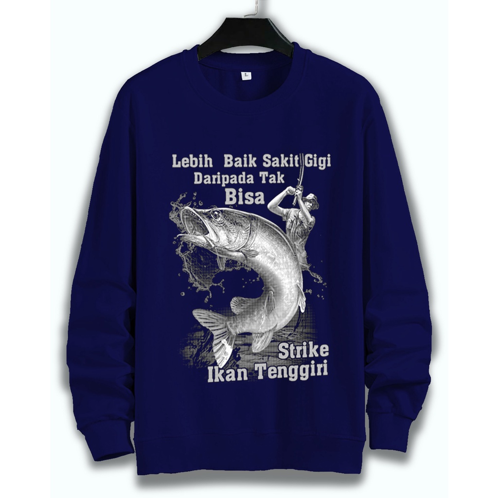 SWEATER UNISEX IKAN TENGGIRI PRIA DAN WANITA SWEATER JUMBO