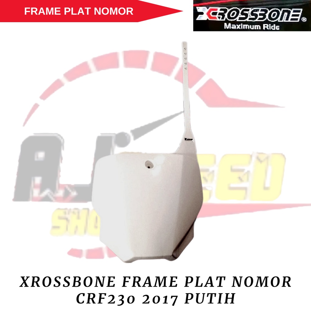 Xrossbone Crossbone Cover Frame Plat Nomor CRF 230 2017 Warna Putih D6043064 / Xrossbone Cover Plat 