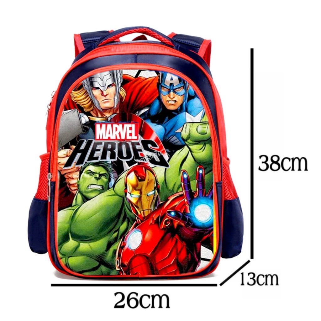 PROMO SALE 10.10 - TAS SEKOLAH TK-SD ANAK LAKI-LAKI TAS RANSEL MARVEL AVENGERS ANIMA SUPERHERO | RANSEL PUNGGUNG ANAK SEKOLAH | RANSEL IRONMAN/CAPTAIN AMERICA - RANSEL REMAJA/PRIA/ANAK-ANAK