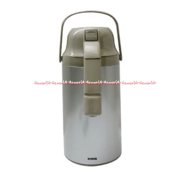 Kris Water Airpot 2.5Liter Thermos Dilapisi Dengan Kaca Kapasitas 2,5ltr Warna Krem Air Pot Termos Air Panas Model Tekan Pencet Krisbow Krischef