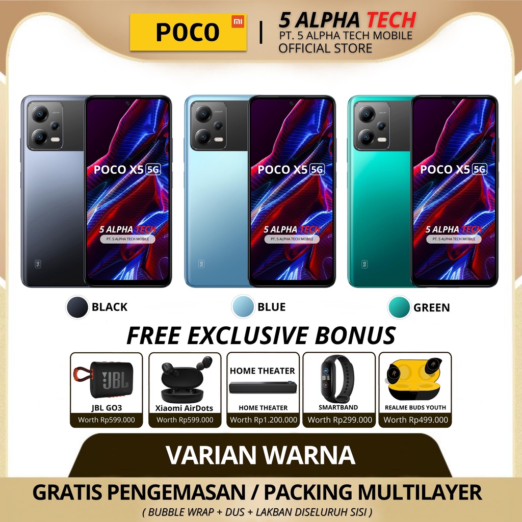 POCO X5 5G NFC 8/256GB 6/128GB GARANSI RESMI XIAOMI INDONESIA