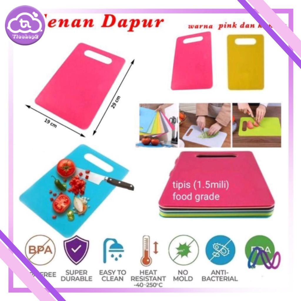 TALENAN DAPUR/TALENAN WARNA/CUTTING BOARD/ALAT DAPUT