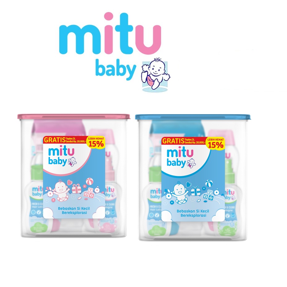 Mitu Baby Gift Paket Oval Toples (Random Color) - Peralatan Mandi Bayi