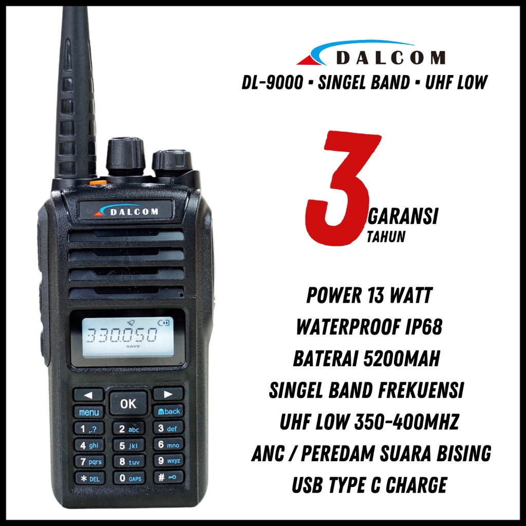 HT DALCOM JAPAN DL-9000 SINGEL BAND UHF LOW IP68 WATERPROOF