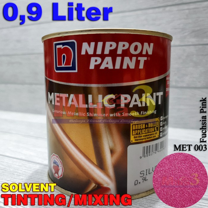 ] Nippon METALLIC PAINT Solvent Cat Dinding Kayu Besi FUCHSIA PINK 003