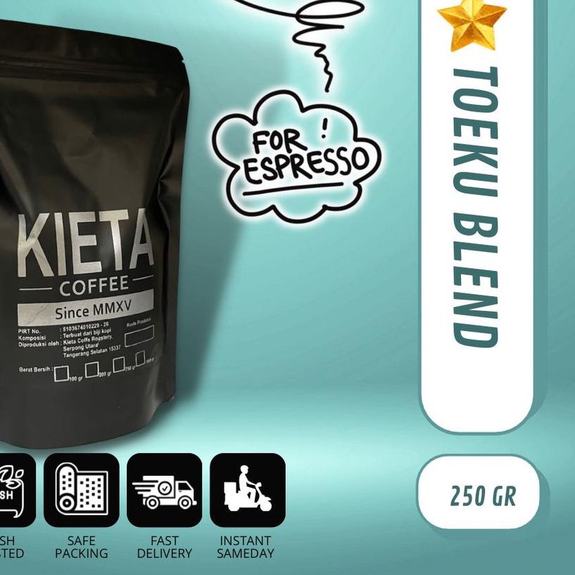 

➨ 250gr Biji Kopi TOEKU Blend 100% Arabika untuk Kopi Susu ☚