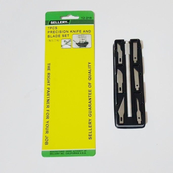 

SELLERY CUTTER CUTTING STICKER 7PCS PRECISION KNIFE AND BLADE 12-218