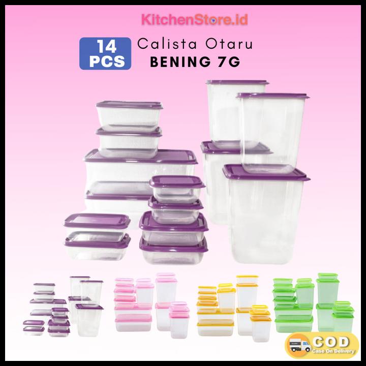 

Food Container Calista Otaru Bening Sealware 14Pcs Set Tempat Bumbu