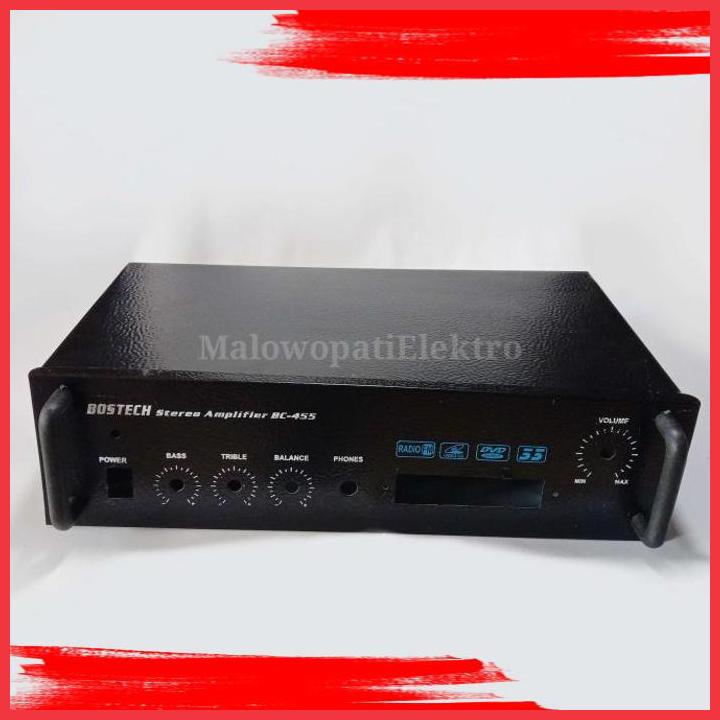 (MLW) Box Power Amplifier BOSTECH BC 455 Lubang USB MP3 Bluetooth
