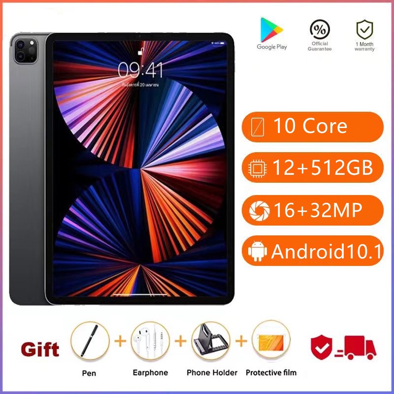 2023 Tablet PC 12 GB + 512 GB Android 5G Tablet PC 8 Inch Layar Penuh Layar Besar Wifi Dual SIM Tablet PC untuk Anak