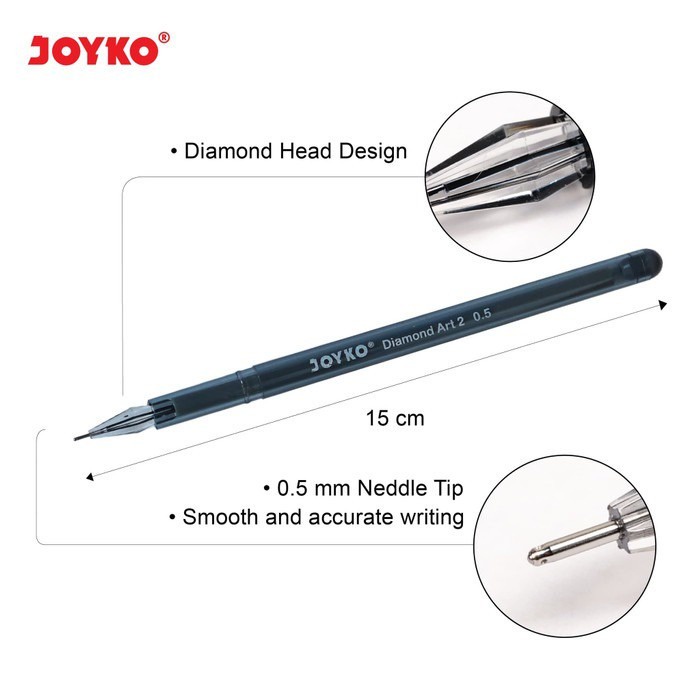 Joyko/ Color Gel Pen 0,5mm/ Pena Jel Warna/ Isi 8pcs