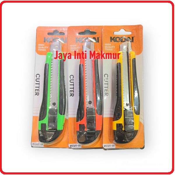 

Cutter Besar Gagang Karet Auto Lock Pisau Cutter KODAI