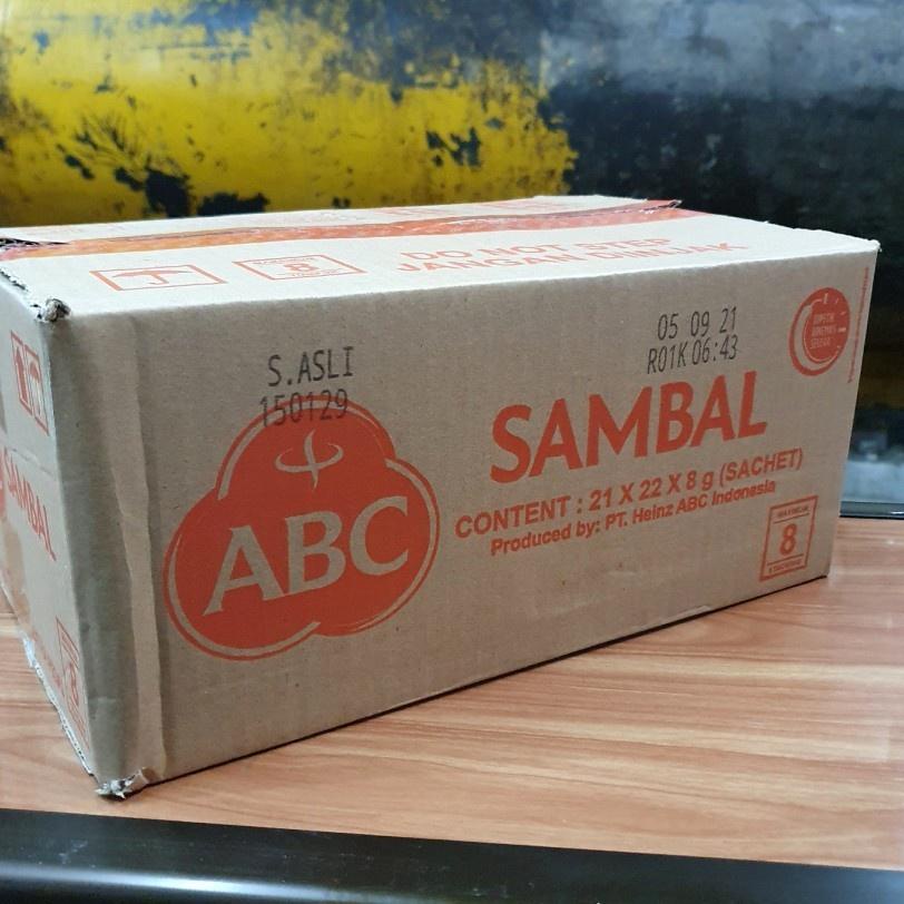 

ⅎ Saos Sambal ABC Asli Sachet - 1 Dus/Karton isi 21 Pak x 22 Sachet @8gr ➦