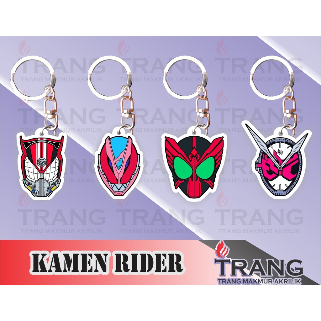 Gantungan Kunci Akrilik Helm Kamen Rider/Keychain Acrylic Helmet Kamen Rider