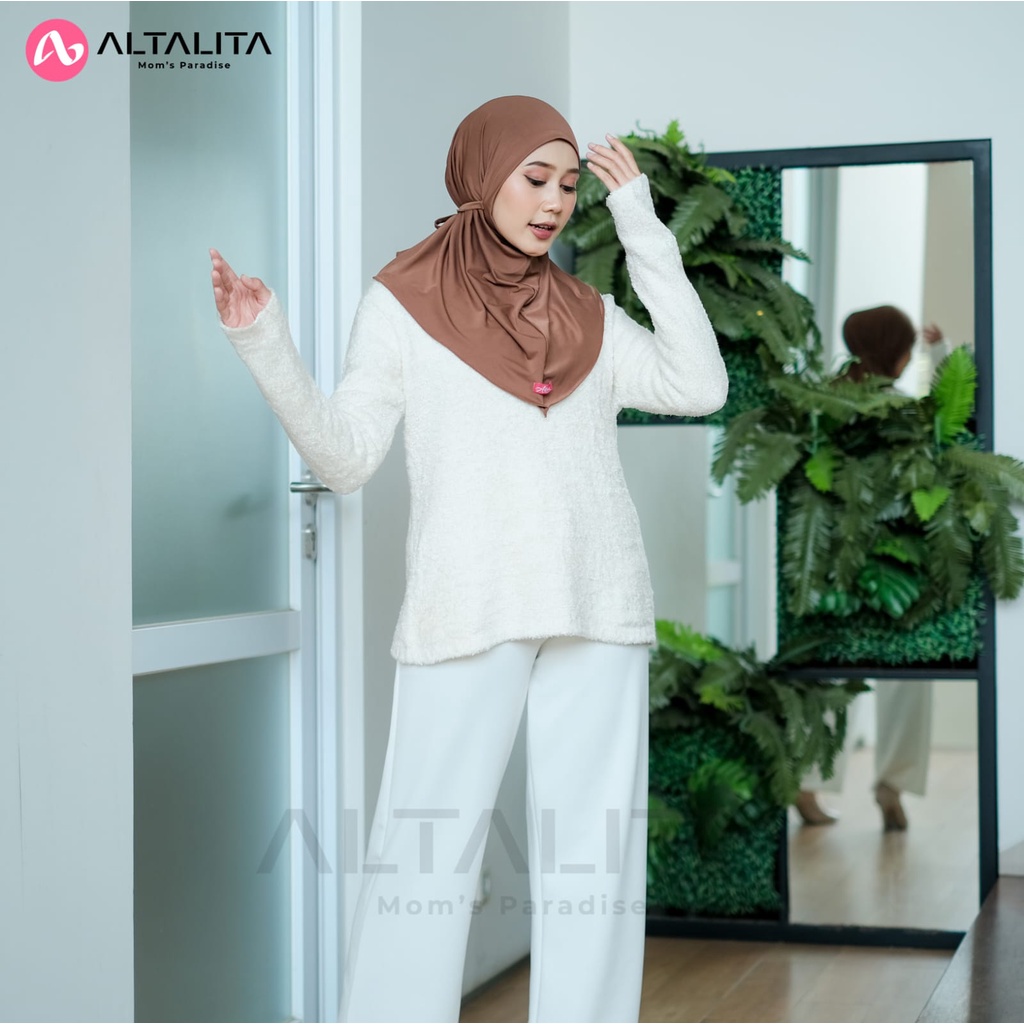 Altalita - Jilbab Sport Instan Kerudung Bergo Tali Nyta Non Pet / Non Pad Bahan Jersey Premium Cocok Untuk Olahraga Volly Futsal Senam dan Sehari-Hari