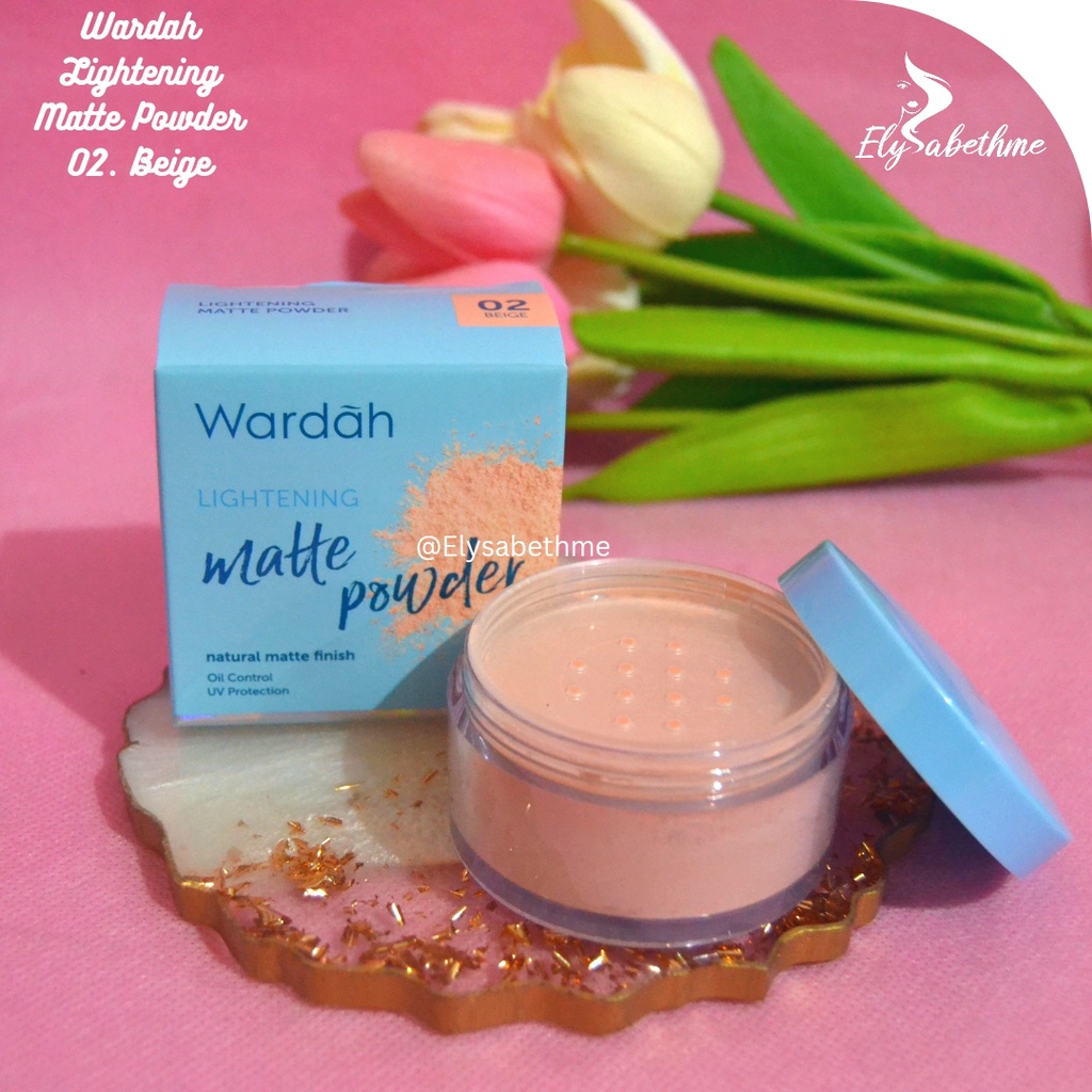 ✿ELYSABETHME✿ 🅆 🄰 🅁 🄳 🄰 🄷 Wardah lightening series bedak tabur biru bisa untuk setting powder