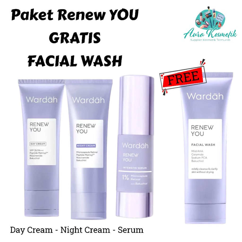 AURA - Wardah Paket Renew You isi 4 pcs kemasan kecil