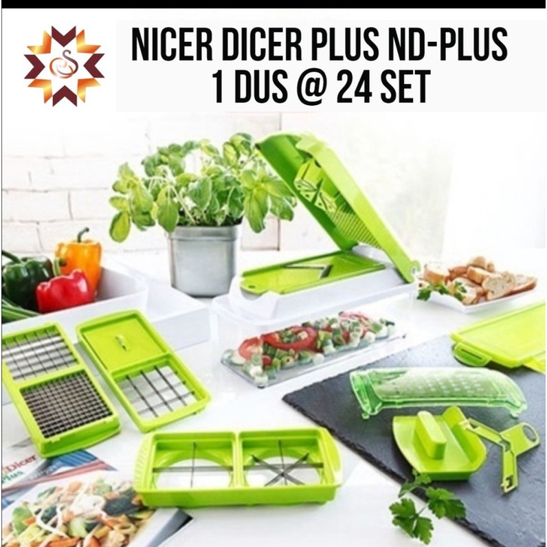 Parutan set 12 in 1 Multifungsi Grater Nicer Dicer Plus GQ-100 M-674