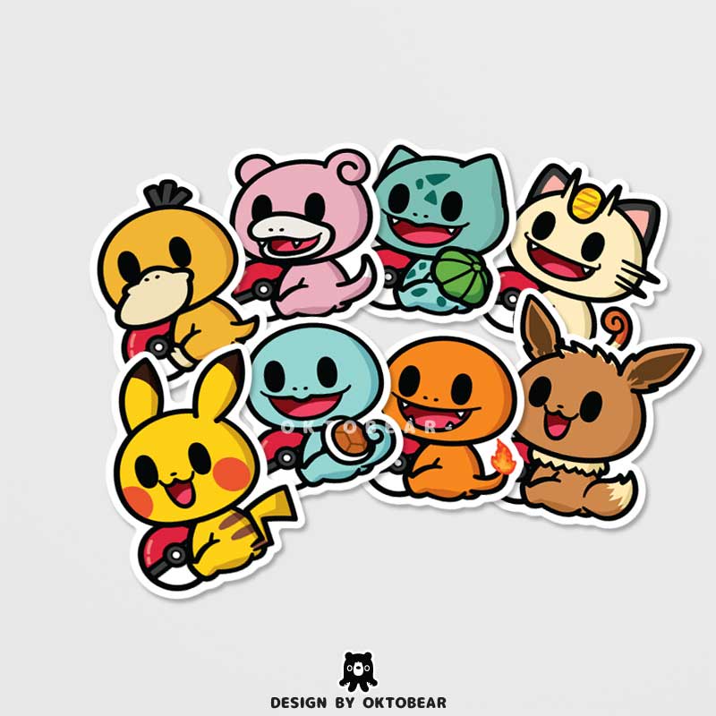 

Sticker Vinyl Diecut Pokemon Seri 1