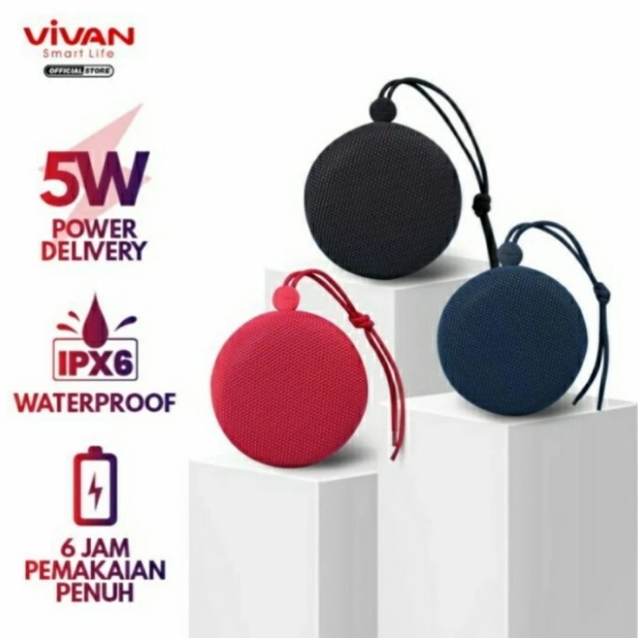 Speaker Speaker Bluetooth Vivan Vs2 Waterproof Ipx6 Vs 2